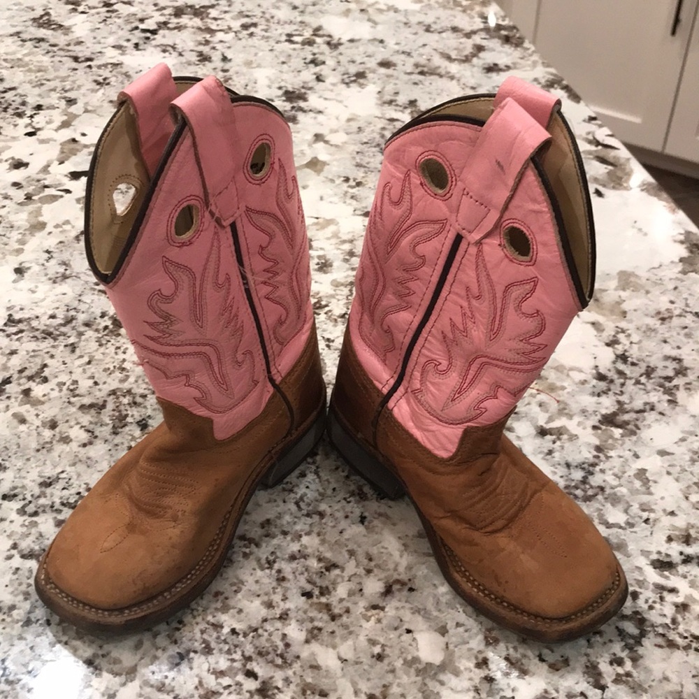 GUC LEATHER SIZE 9 old west cowboy boots!
